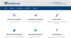 Desktop Screenshot of placasleo.com.br