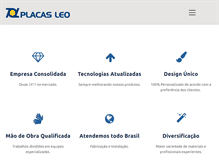 Tablet Screenshot of placasleo.com.br